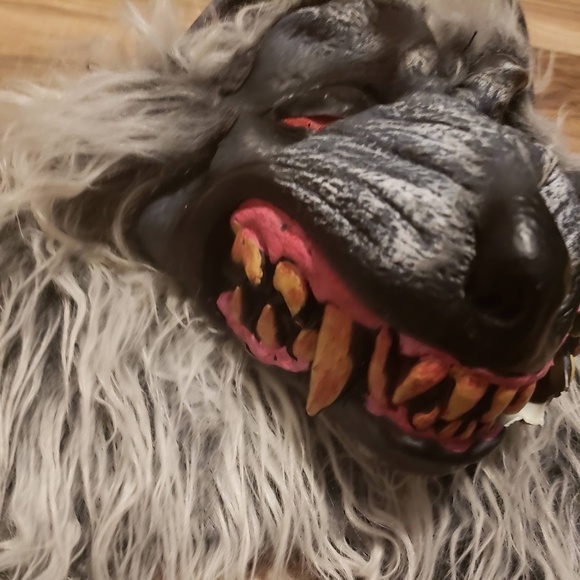 Kid’s Halloween Werewolf Mask Costume Damage - Picture 3 of 11